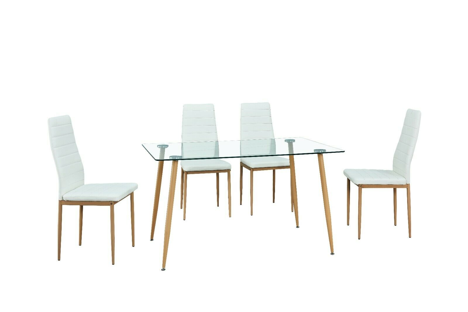 SANSA SILLA DE COMEDOR ESTRUCTURA CAMBRIAN TRANSFER LEGS + POLIPIEL BLANCA